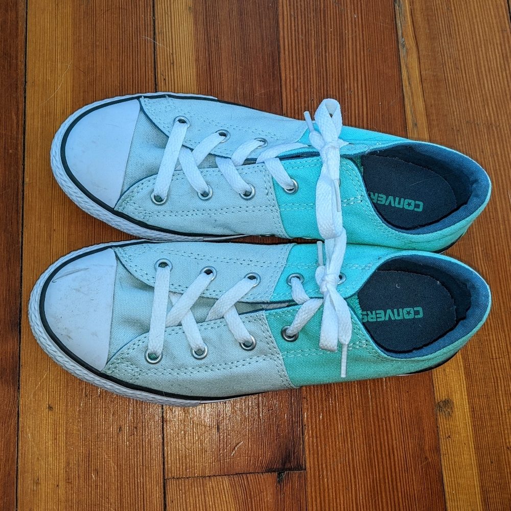 Converse Two Tone Teal Sneakers